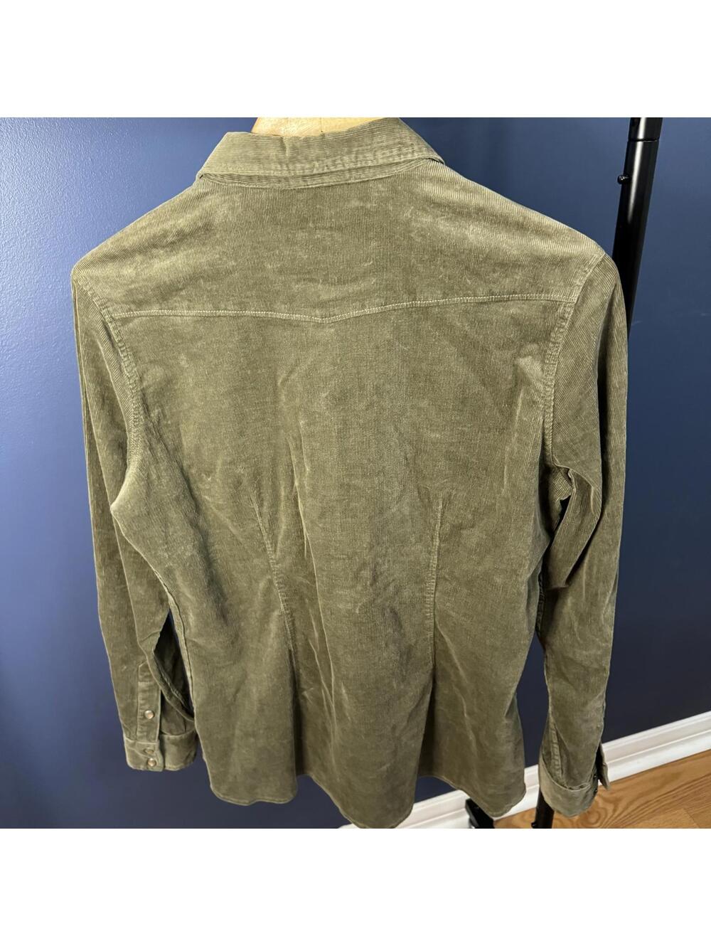 Woolrich Women's Button Up Shirt, Dusty Olive, Medium - Picture 3 of 5